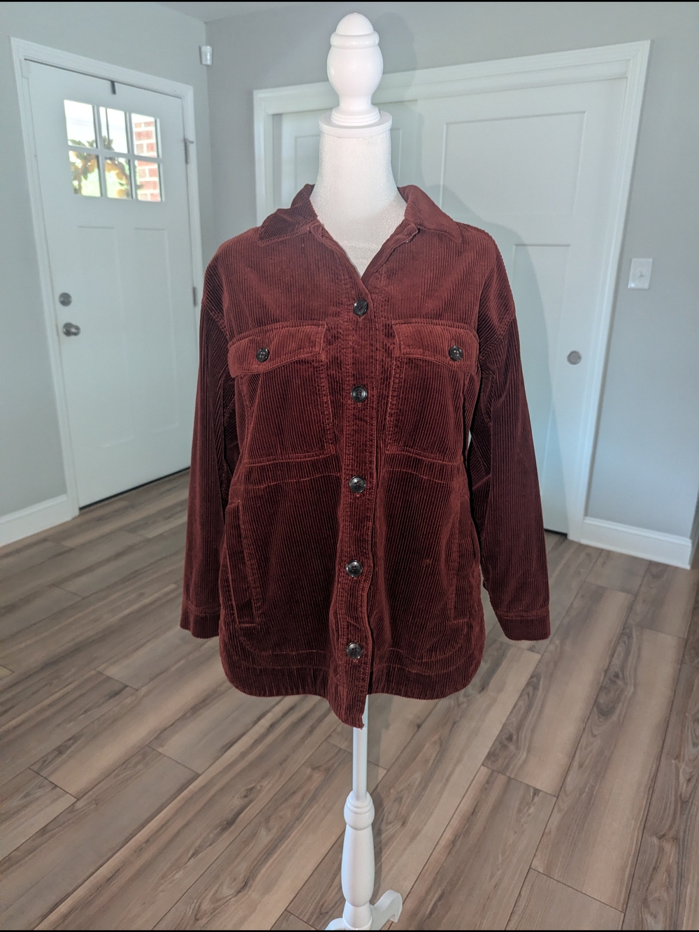 Madewell Rust Corduroy Button-Up Jacket
